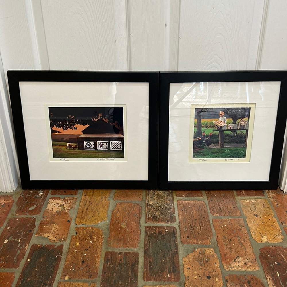 2 Vintage Signed and numbered Dick Brown Amish prints